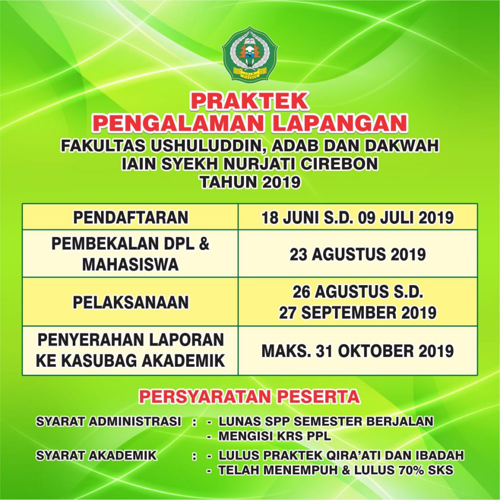 Pengumuman Pelaksanaan PPL 2 Tahun 2019